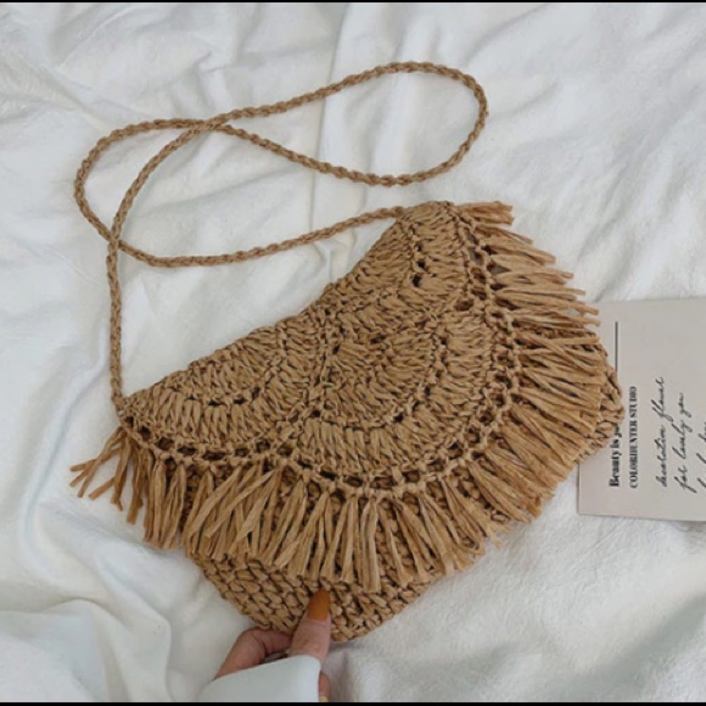 Crossbody Straw Bag